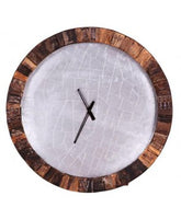 Uhr recycled Altholz & Aluminium